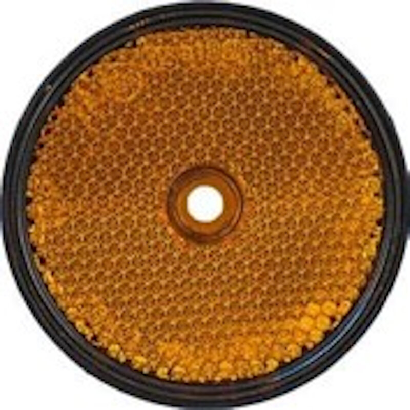 CATADIOPTRICO REDONDO C/AGUJERO AMBAR