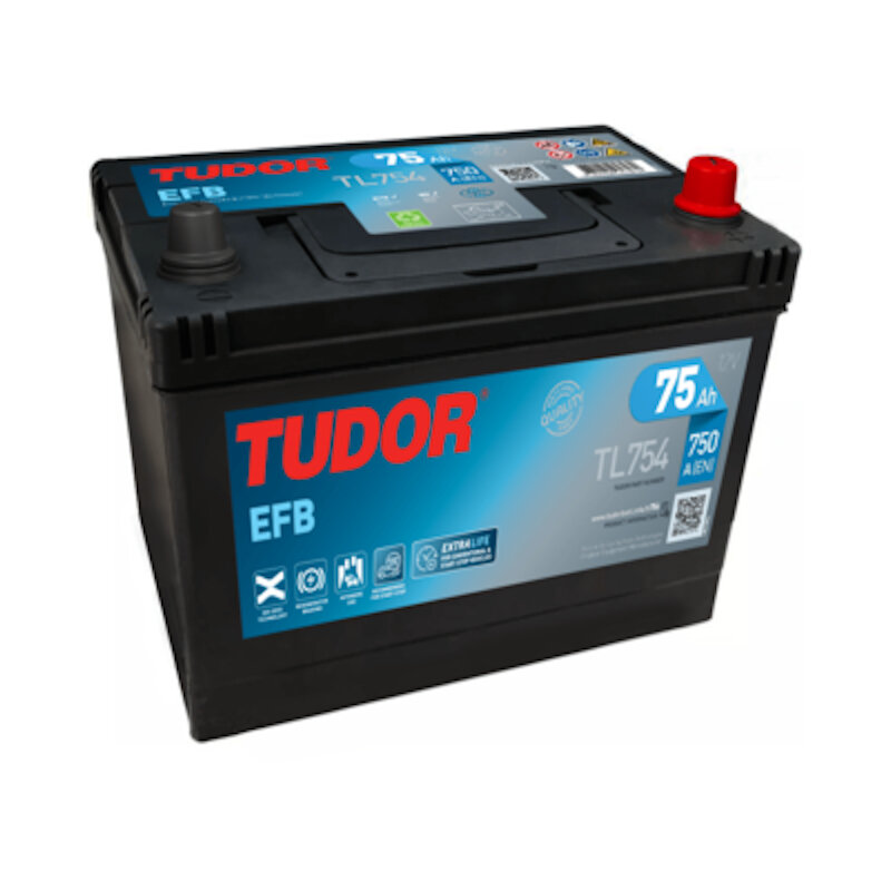 BATERÍA TUDOR EFB 75AH 750A