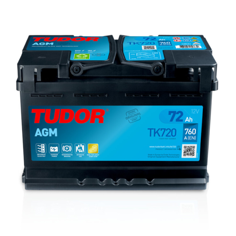 BATERIA TUDOR AGM 72AH 760A